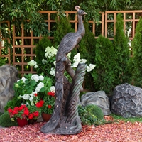 Фигура Павлин на ветке US07578 стеклопластик h=190 см - фото 50375