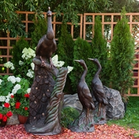 Фигура Павлин на ветке US07578 стеклопластик h=190 см - фото 50377