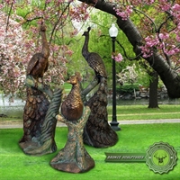 Фигура Павлин на ветке US07578 стеклопластик h=190 см - фото 50378