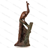 Фигура Павлин на ветке US07578 стеклопластик h=190 см - фото 50383