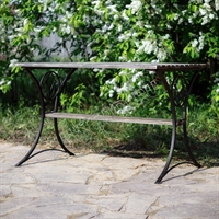 Стол для сада разборный 881-65R металл и дерево - фото 50403