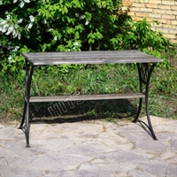 Стол для сада разборный 881-65R металл и дерево - фото 50404