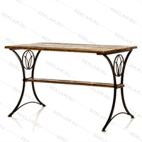 Стол для сада разборный 881-65R металл и дерево - фото 50406