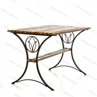 Стол для сада разборный 881-65R металл и дерево - фото 50407