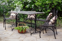 Стол для дачи разборный 881-61R металл и дерево - фото 50415