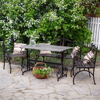 Стол для дачи разборный 881-61R металл и дерево - фото 50417