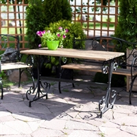 Стол для дачи разборный 881-61R металл и дерево - фото 50419