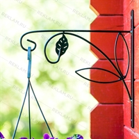 Кронштейн настенный для подвесного кашпо металл 52-033 - фото 50539