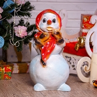 Садовая фигура Снеговик Девочка - фото 50672