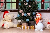 Садовая фигура Снеговик Девочка - фото 50673