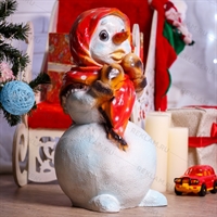 Садовая фигура Снеговик Девочка - фото 50674