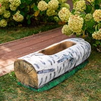 Кашпо садовое из стеклопластика Береза L=103 см U07559 - фото 50886