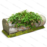 Кашпо садовое из стеклопластика Береза L=103 см U07559 - фото 50892