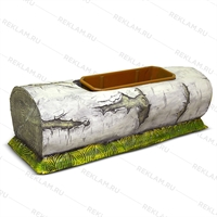 Кашпо садовое из стеклопластика Береза L=103 см U07559 - фото 50893