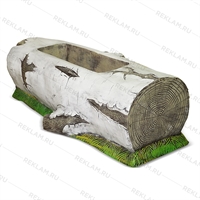 Кашпо садовое из стеклопластика Береза L=103 см U07559 - фото 50894