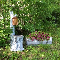 Кашпо садовое из стеклопластика Береза L=103 см U07559 - фото 50896