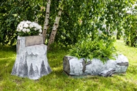 Кашпо садовое из стеклопластика Береза L=103 см U07559 - фото 50897