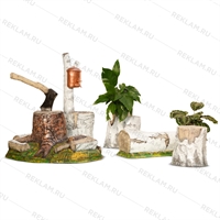 Кашпо садовое из стеклопластика Береза L=103 см U07559 - фото 50898