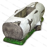 Кашпо садовое из стеклопластика Береза L=103 см U07559 - фото 50900