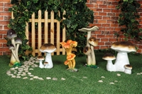Садовая фигура из полистоуна Грибы F03060 h=40см - фото 50911