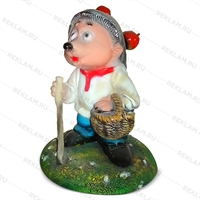 Садовая фигура Еж с лукошком - фото 50923