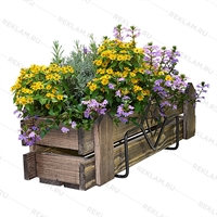 Кронштейн для цветов на балкон 51-024 металлический - фото 50969