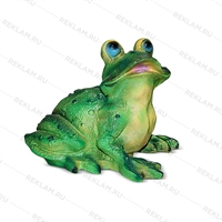 Садовая фигурка Лягушка F01128 полистоун h=25см - фото 50985