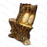 Фигура садовая Пень с глазами F07184 высота 60см - фото 50987