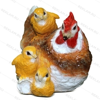 Фигура для дачи Курица с цыплятами - фото 50997