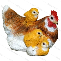 Фигура для дачи Курица с цыплятами - фото 50998