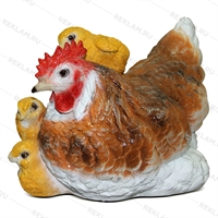 Фигура для дачи Курица с цыплятами - фото 50999