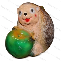 Фигурка из полистоуна Еж с яблоком - фото 51015