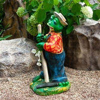 Фигура садовая Лягушка с граблями - фото 51024