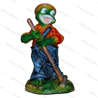 Фигура садовая Лягушка с граблями - фото 51036