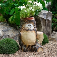 Кашпо садово-парковое Пень F07188 стеклопластик h=60 см - фото 51049