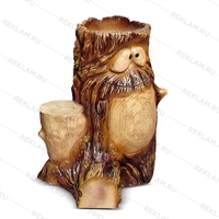 Кашпо садово-парковое Пень F07188 стеклопластик h=60 см - фото 51050