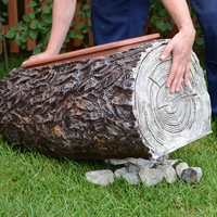 Кашпо декоративное бревно U07899 полистоун L=70 - фото 51172