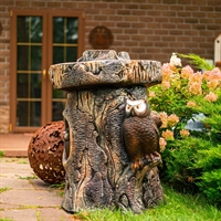 Декоративный фонтан для сада с совой U07936 стеклопластик h=80 см - фото 51282