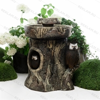 Декоративный фонтан для сада с совой U07936 стеклопластик h=80 см - фото 51284