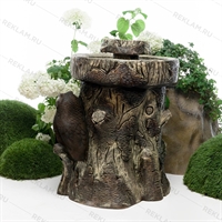 Декоративный фонтан для сада с совой U07936 стеклопластик h=80 см - фото 51285