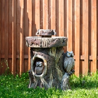 Декоративный фонтан для сада с совой U07936 стеклопластик h=80 см - фото 51288