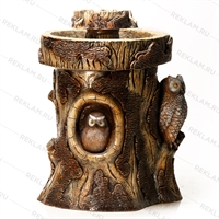 Декоративный фонтан для сада с совой U07936 стеклопластик h=80 см - фото 51289