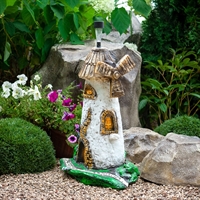 Светильник садовый Мельница F08075 полистоун высота 77см - фото 51372