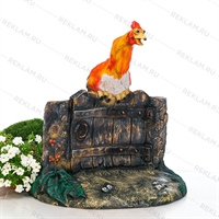 Крышка для люка Петух на заборе U08065 ширина 115 см - фото 51388