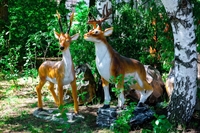 Фигура декоративная Олень U08117 стеклопластик h=154 см - фото 51462