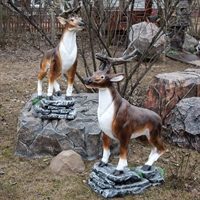 Фигура декоративная Олень U08117 стеклопластик h=154 см - фото 51466