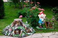 Кашпо для цветов Гном с тачкой - фото 51616