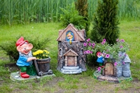 Кашпо для цветов Гном с тачкой - фото 51619