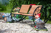 Кашпо для цветов Гном с тачкой - фото 51620