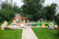 Кашпо для цветов Гном с тачкой - фото 51621